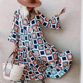 Garcita - Bell Sleeve Swing Shirt Dress